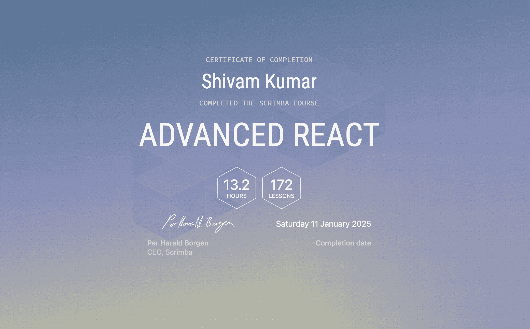 Advanced React Certificate